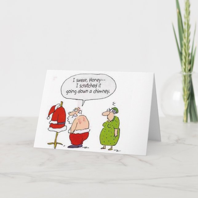 Tarjeta Festiva Santa y la Sra. Claus (Anverso)