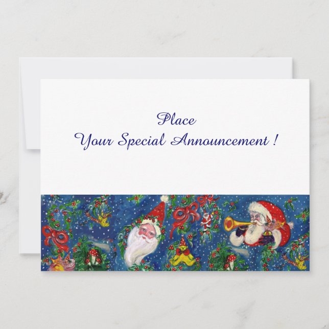 TARJETA FESTIVA SANTA Y NAVIDADES NOCHE (Anverso)