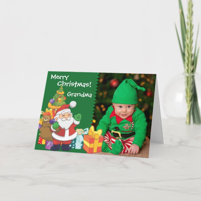 Tarjeta Festiva Santa y presentes (Anverso)