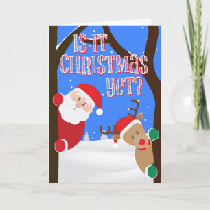 Tarjeta Festiva Santa y Rudolph ¿Ya son Navidades?