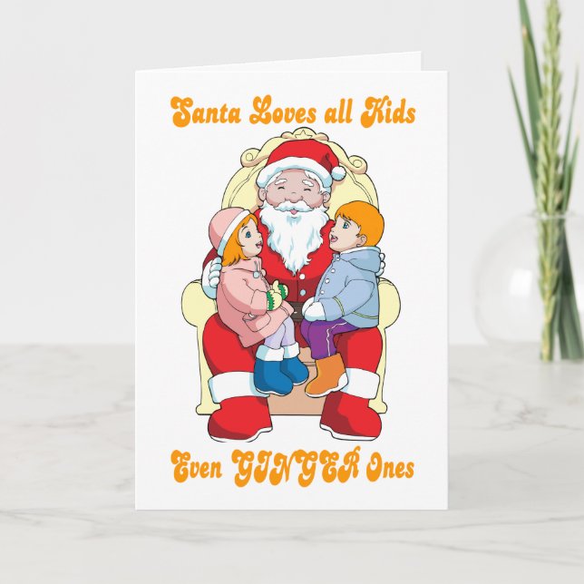 Tarjeta Festiva santalovesginger (Anverso)