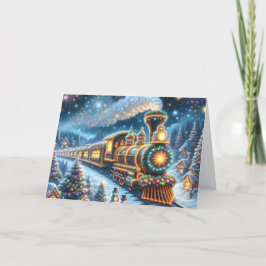 Tarjeta Festiva Santa's Holiday Express Train
