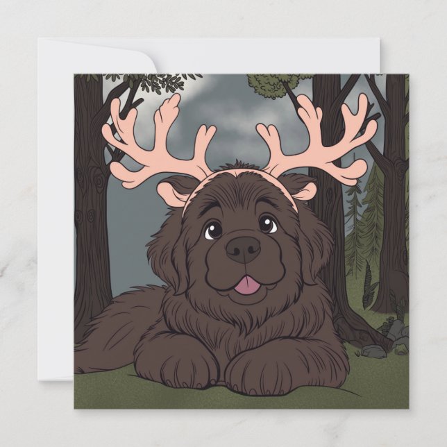 Tarjeta Festiva Santas Little Helper (Anverso)