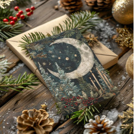 Tarjeta Festiva Santísima Luna de Invierno del Solsticio Yule