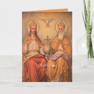 Tarjeta Festiva Santísima Trinidad con oración