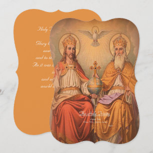 Tarjeta Festiva Santísima Trinidad con oración