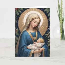 Tarjeta Festiva Santísima Virgen María Tradicional Católica