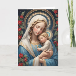 Tarjeta Festiva Santísima Virgen María Tradicional Católica
