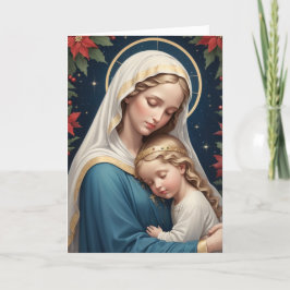 Tarjeta Festiva Santísima Virgen María Tradicional Católica