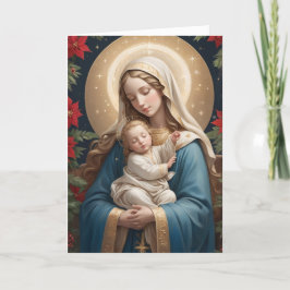 Tarjeta Festiva Santísima Virgen María Tradicional Católica