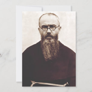 Tarjeta Festiva Santo Maximiliano Kolbe sacerdote católico polaco