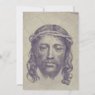 Tarjeta Festiva Santo Rostro en el Velo de Santa Verónica