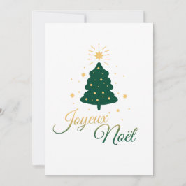 Tarjeta Festiva Sapin de Noël doré et vert : style festif