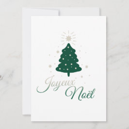 Tarjeta Festiva Sapin en argent et vert : sobriété et élégance