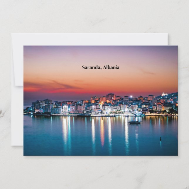 Tarjeta Festiva Saranda, Albania (Anverso)