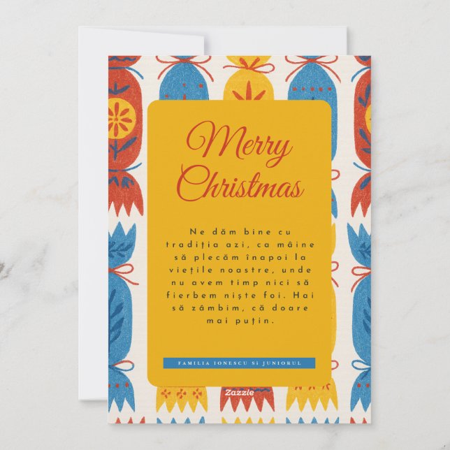 Tarjeta Festiva Sarmale and Chill elves Christmas Card  (Reverso)