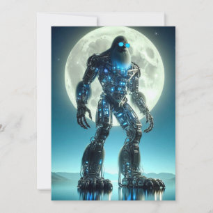 Tarjeta Festiva Sasquatch Robot