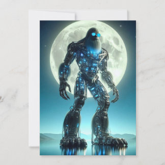 Tarjeta Festiva Sasquatch Robot