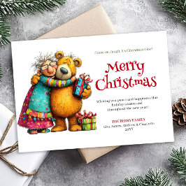 Tarjeta Festiva Sassy Xmas Woman Personalized Digital Greeting