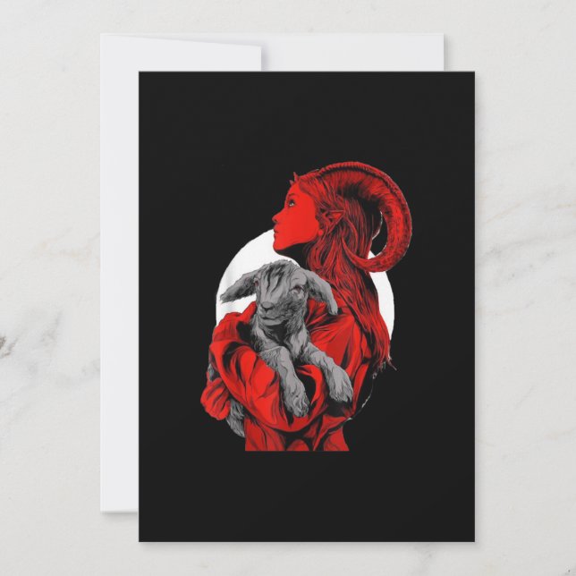 Tarjeta Festiva Satan Goat Gift (Anverso)