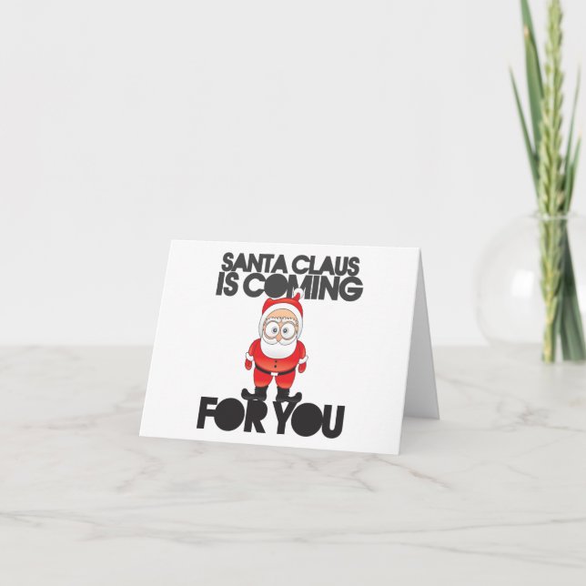 Tarjeta Festiva Satanás Claus Humor (Anverso)