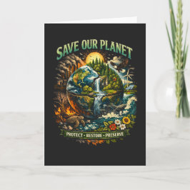 Tarjeta Festiva Save Our Planet