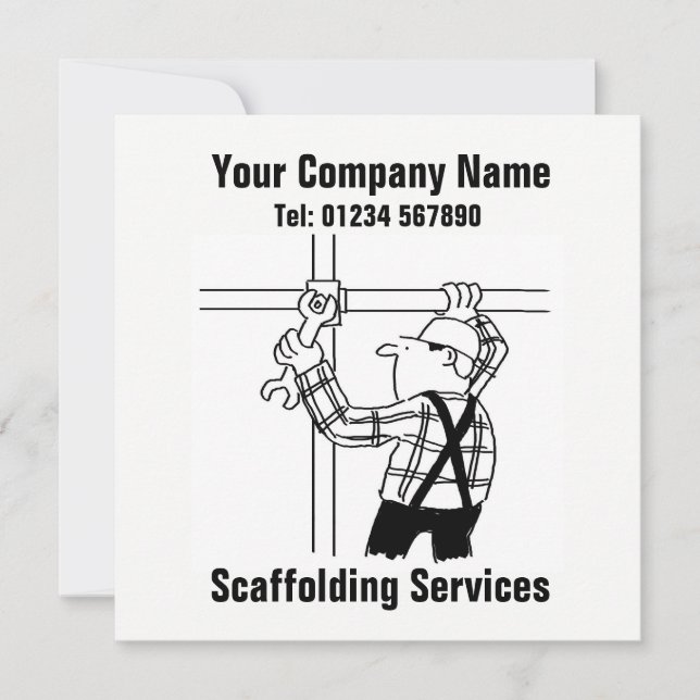 Tarjeta Festiva Scaffolder ofrece Scaffolding Services Card (Anverso)