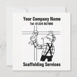 Tarjeta Festiva Scaffolder ofrece Scaffolding Services Card