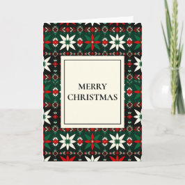 Tarjeta Festiva Scandinavian Isle Merry Christmas (Blank Inside)