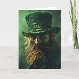 Tarjeta Festiva Scary Leprechaun San Patricio