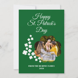 Tarjeta Festiva Scattered Shamrock Shape Photo St Patricks Day 