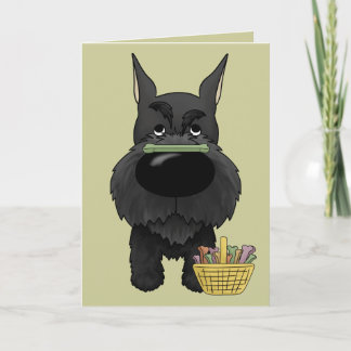 Tarjeta Festiva ¿Schnauzer - caza del hueso de Pascua, cualquier
