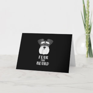 Tarjeta Festiva schnauzer divertido miedo barba regalo