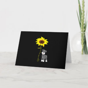 Tarjeta Festiva Schnauzer es mi madre del girasol Sunshine Schnauz