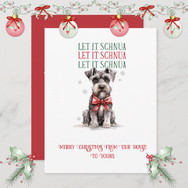 Tarjeta Festiva Schnauzer Whimsical Christmas |