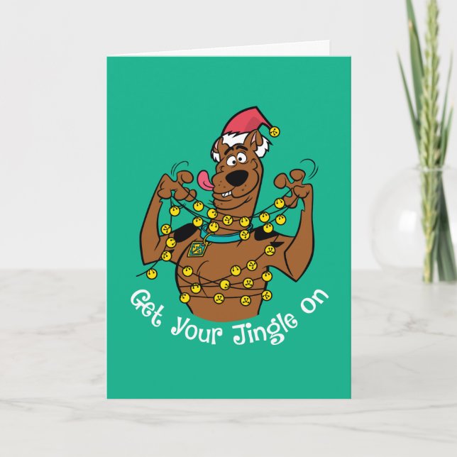 Tarjeta Festiva Scooby-Doo "Get Your Jingle On" (Anverso)
