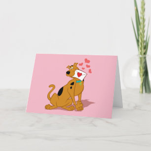 Tarjeta Festiva Scooby-Doo - Holding Valentine Envelope