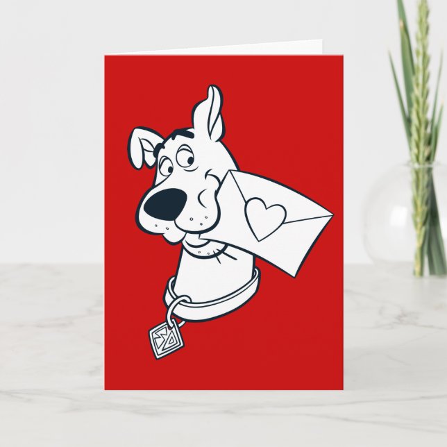 Tarjeta Festiva Scooby Valentine's Day (Anverso)
