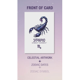 Tarjeta Festiva Scorpio Birthday Card
