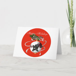 Tarjeta Festiva Scottie juguetón Felices Fiestas