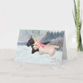 Tarjeta Festiva Scottie Pups