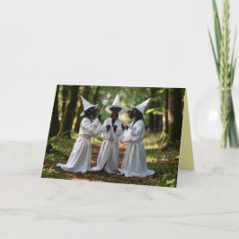 Tarjeta Festiva Scottish Terrier Witch Halloween Card