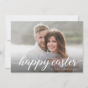 Tarjeta Festiva Script de Feliz Pascua Foto Personalizada