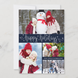 Tarjeta Festiva Script HAPPY HOLIDAYS 4 Photo