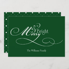 Tarjeta Festiva Script Merry and Bright