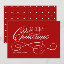 Script Merry Christmas Holiday Card