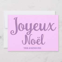 Tarjeta Festiva Script Purple Merry Christmas Holiday Card