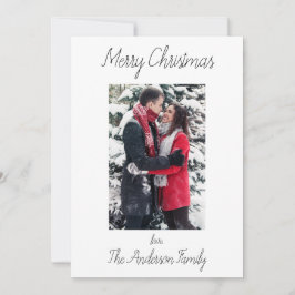 Tarjeta Festiva Script simple y limpio