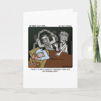 Tarjeta Festiva Scrooge sordo