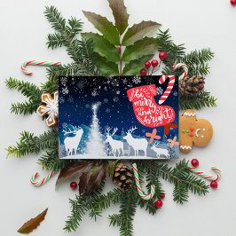 Tarjeta Festiva Sé amargo y brillante Navidades mágicos